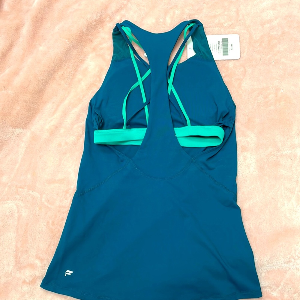 Fabletics cross cross tank top with sports bra included - Picture 2 of 2